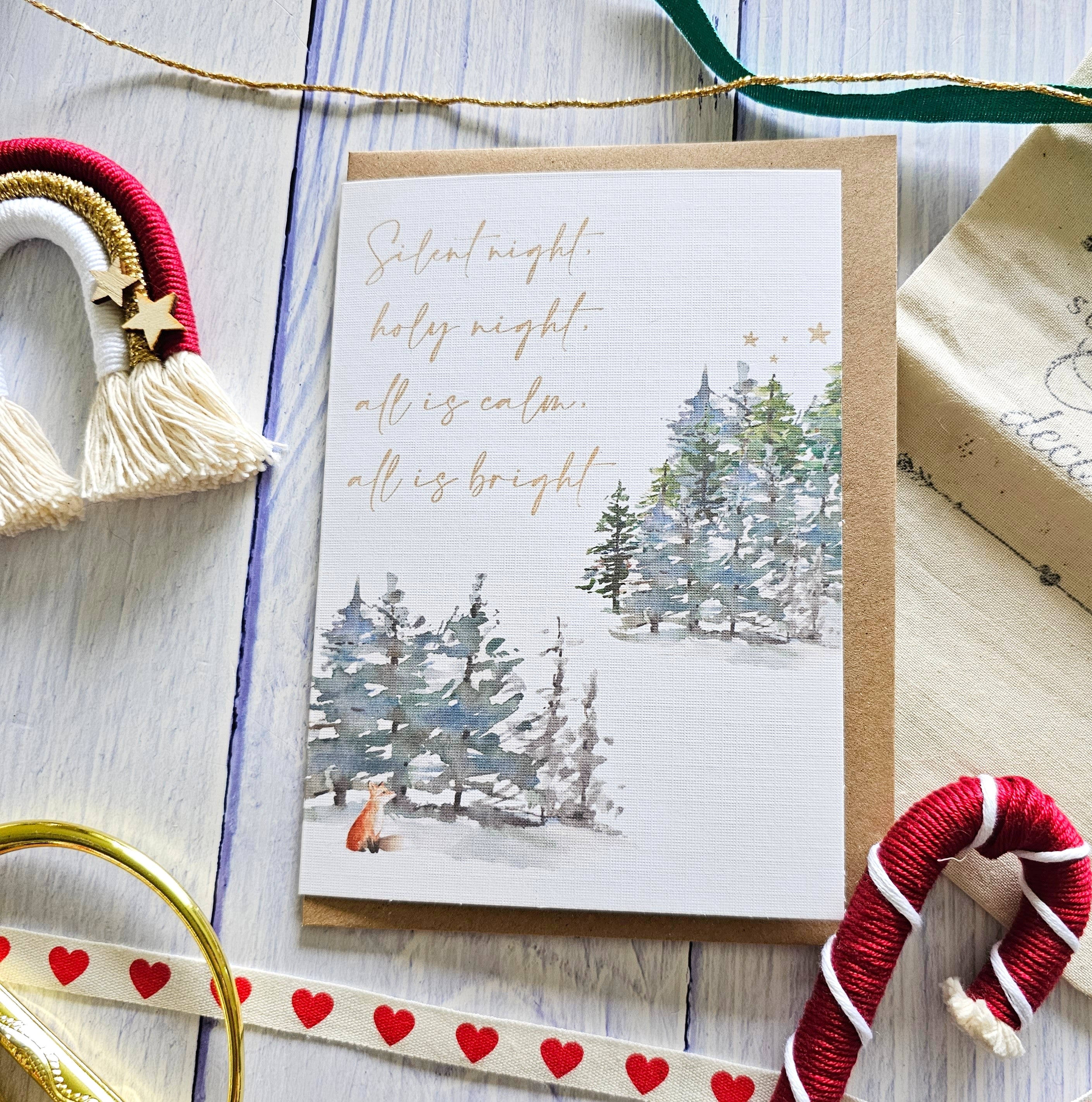 Silent Night, All Is Bright - Christmas Card