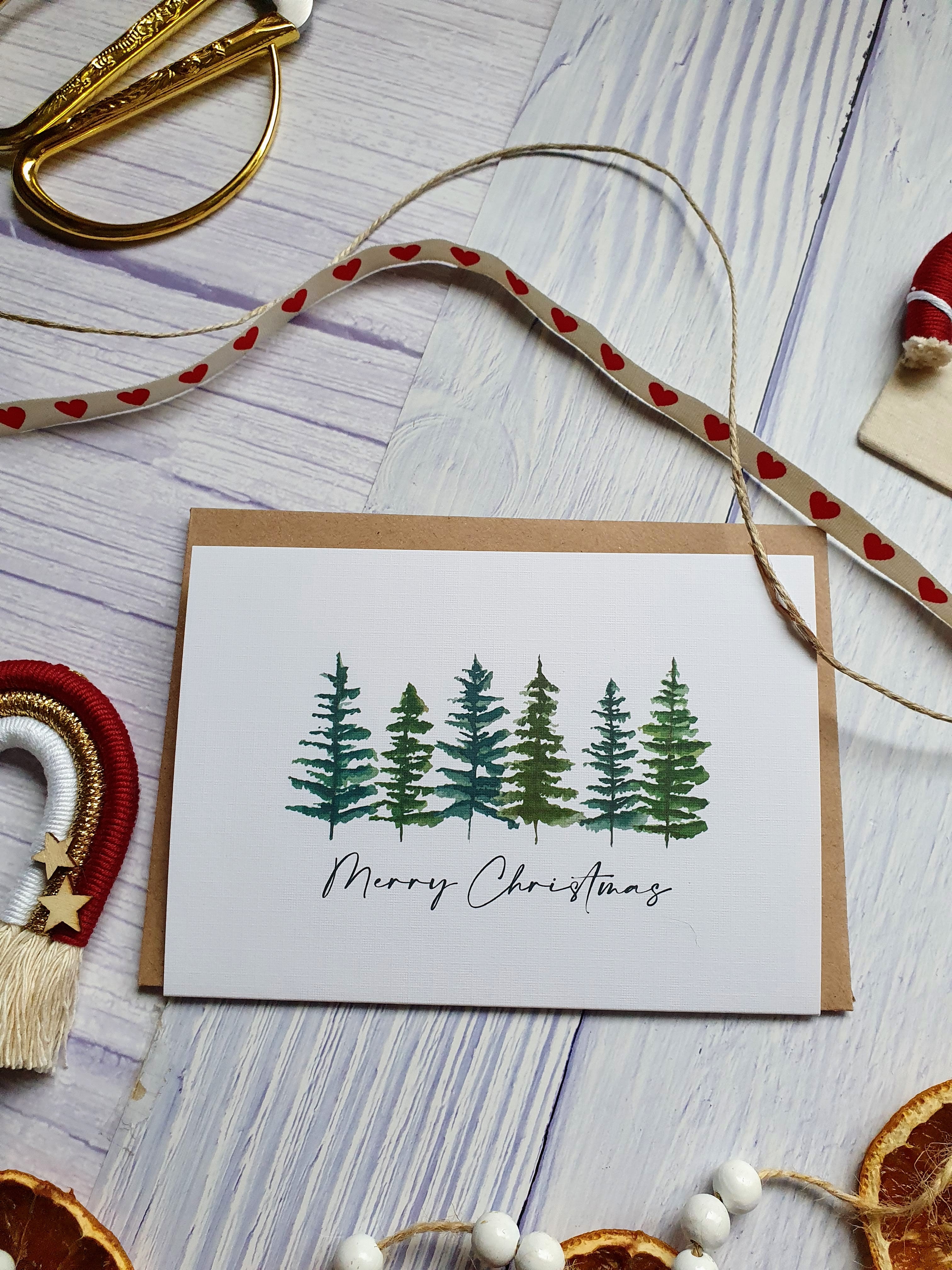 Merry Christmas Trees - Christmas Card