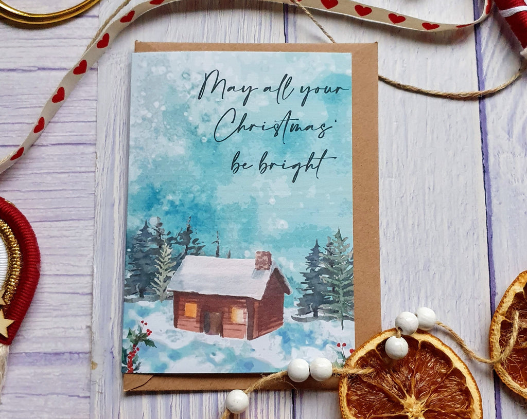 may all your christmas' be bright irish christmas cards