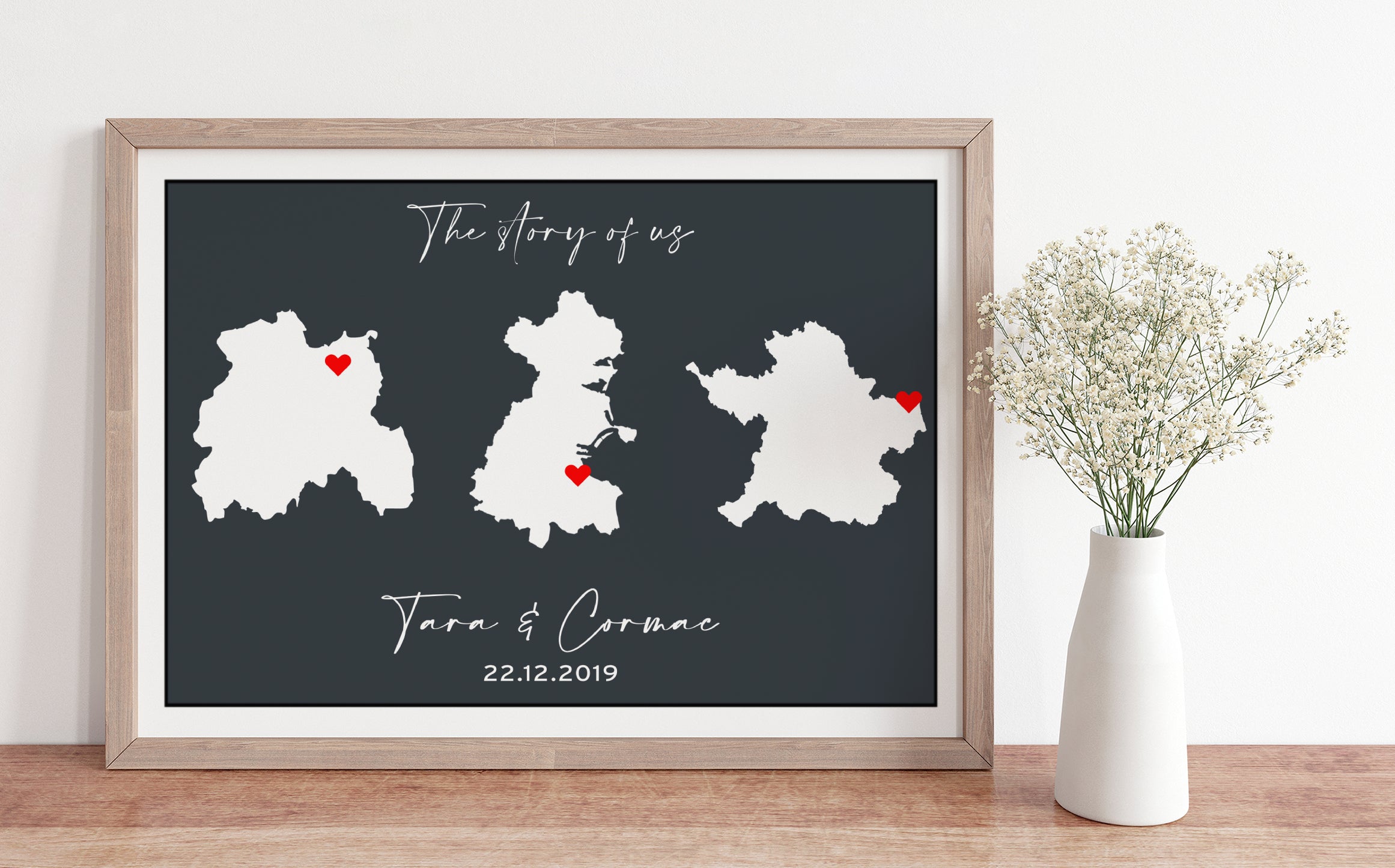 The Story Of Us - Personalised Engagement/Anniversary Print