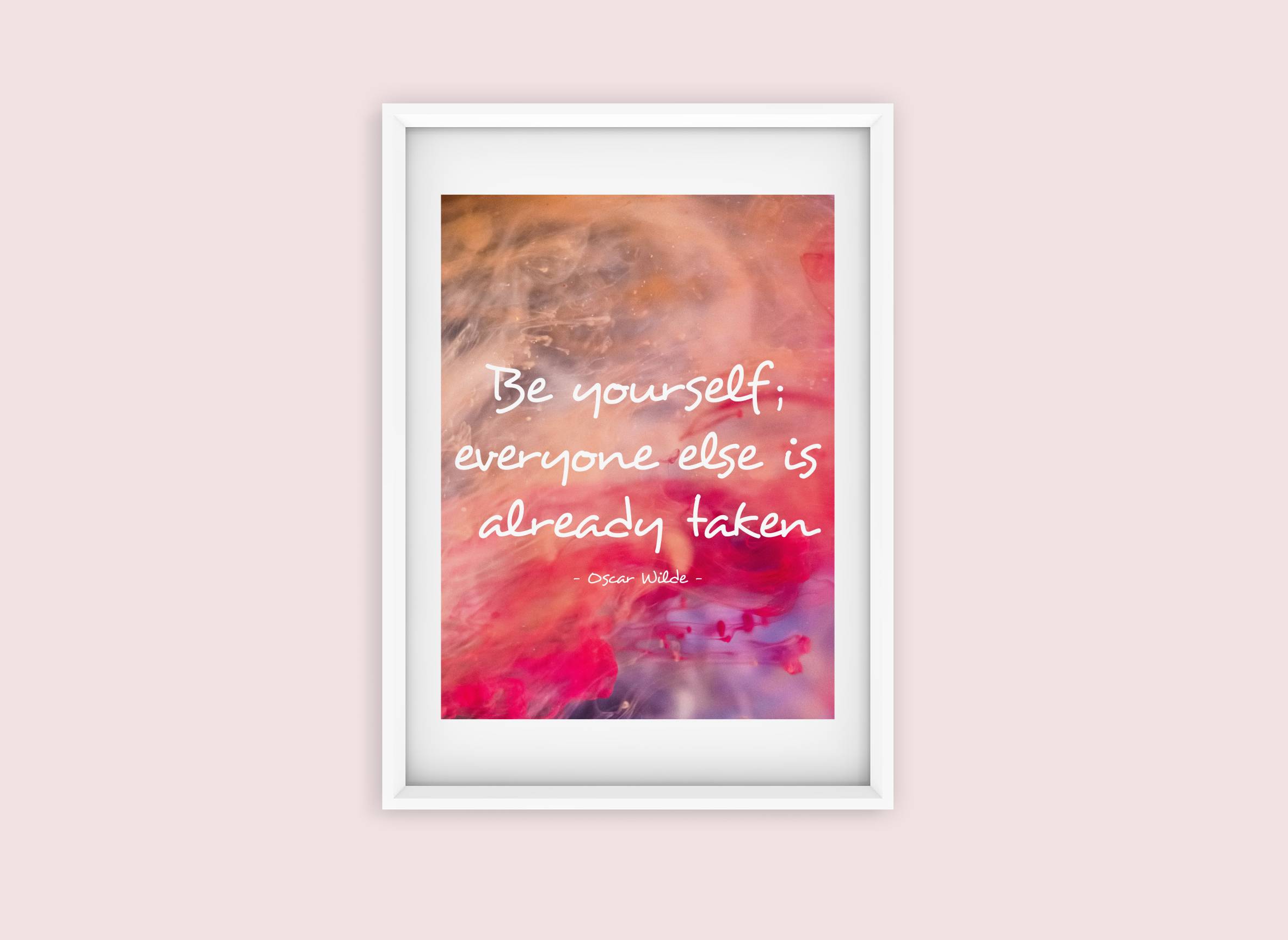 A4 / A3 -Be Yourself Quote | Oscar Wilde Print