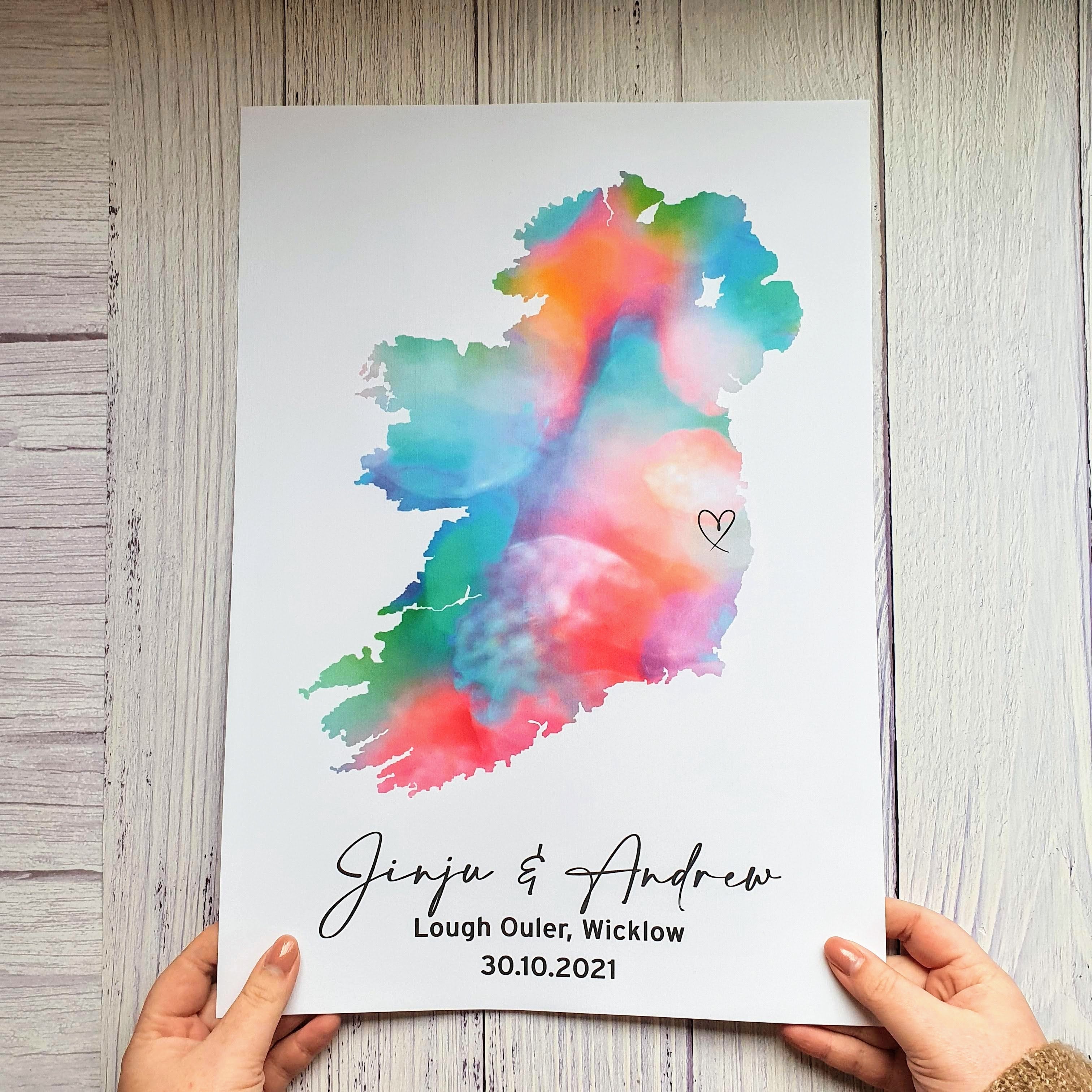 A4 / A3 - Ireland Tie Dye Print | Premium Wall Art