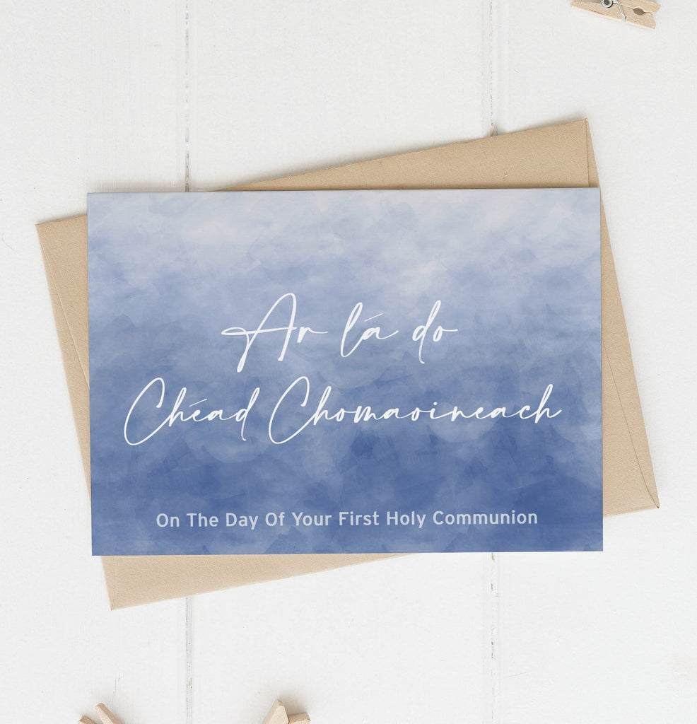 Blue Floral First Holy Communion Welcome Sign (digital File